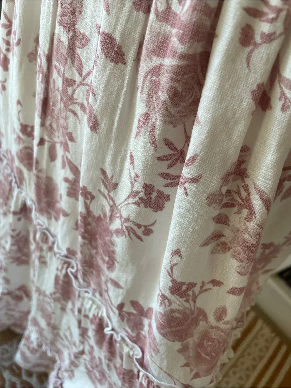 Trixxi cottagecore pink rose pattern maxi dress - Picture 5 of 10